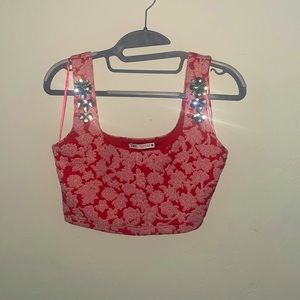 Zara embellished crop top. NWOT- never worn perfect condition
